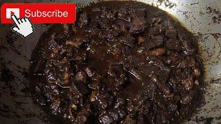 Pork intestine with its blood | Oma bibu | recipe & mukbang