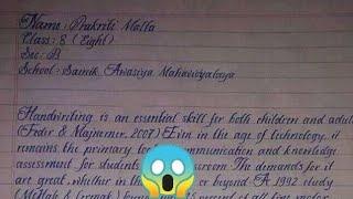 best handwriting in the world .prakriti malla from Nepal #AlexMhr #prakritimalla #shorts