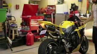 Hotbodies MGP Exhaust On 2009 Yamaha R1, Walkaround + Rev's