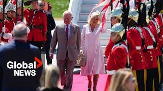 King Charles, Queen Camilla arrive in Canada to ceremonial welcome | FULL
