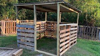 DIY Goat Shack using Pallets