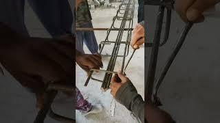 Lintel beam reinforcement binding #buildings #engineer #structure