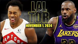 Los Angeles Lakers vs Toronto Raptors Full Game Highlights - November 1, 2024 | 2024-25 NBA Season