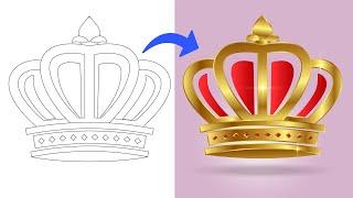 How to design a Crown Logo - Illustrator Tutorial