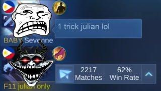 THEY UNDERESTIMATE 1 TRICK JULIAN SO BAD..(They never expected this to happened) - Mobile Legends