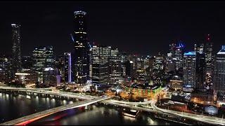 Brisbane City Night Sky Cityscape Using The DJI Mavic Mini 2 - QLD Australia