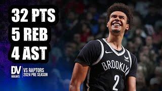 Cameron Johnson vs Raptors 32 pts 5 reb 4 ast | October 18, 2024 | Pre Season