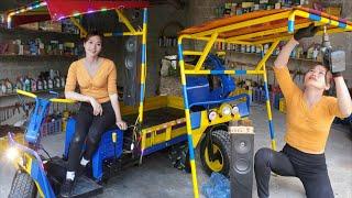 Genius girl: Restoring the roof, sound, and lights of her 3-wheeled vehicle 