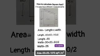 How to calculate Square feet?different measurements