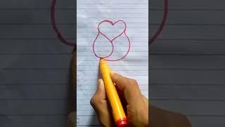 Easy Rose drawing || #viral #shorts