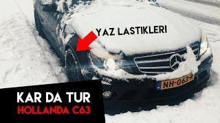 C63 Yaz Lastikleri ile Kar da Göt Attırdık! C63 COLD START