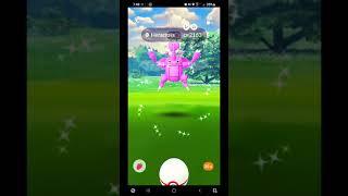 CATCHING SHINY HERACROSS FEMALE POKÉMON GO RAID WEATHER BOOSTED SUBSCRIBE 