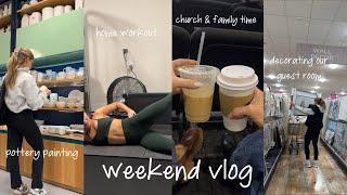 VLOG: pottery painting, spending time with mom, decorating the guest suite, church, packing for CO