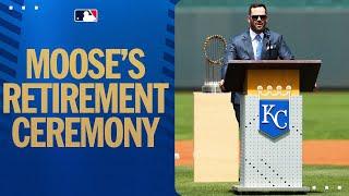 Mike Moustakas retirement ceremony (3x All-Star, 2015 World Series Champion)