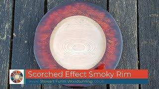 Woodturning a Scorched Effect Smoky Rimmed Platter