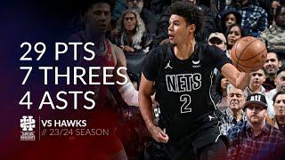 Cameron Johnson 29 pts 7 threes 4 asts vs Hawks 23/24 season