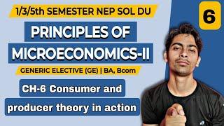 CH-6 Consumer and producer theory in action |Principles of Microeconomics-II (GE)|All Sem Sol Du NEP