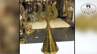 Brass Trishul Mandir Shikhar Temple Top Gumbad Dom Kalash (Z397) || मन्दिर शिखर कलश ||