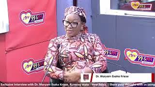 Connecting with Dr. Maryam Esaka Kriese The Running Mate Of Nana Kwame Bediako