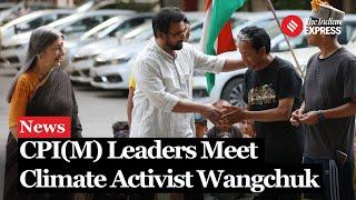 Brinda Karat & John Brittas meet Ladakh Climate Activist Sonam Wangchuk; Extend Support to him