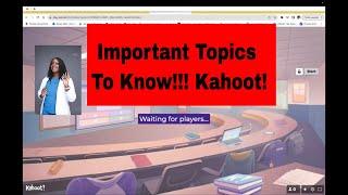 Nursing Concepts to Know- Kahoot!