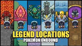 POKEMON UNBOUND 2.1.1.1 - ALL LEGENDARY POKEMON LOCATIONS