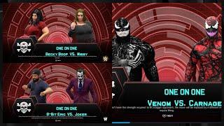 Becky Boop vs Missy, 8-Bit Eric vs Joker and Venom vs Carnage