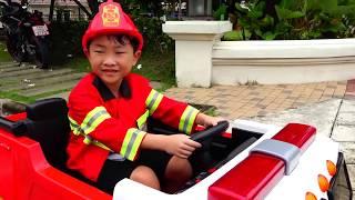 예준이의 소방차 조립놀이 전동 자동차 장난감 Fire Truck for Kids Power Wheels