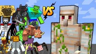 IRON GOLEM Vs Mutant Beasts and Mutant More in Minecraft