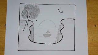 Easy scenery drawing | Pencil Drawing for beginners | Sketchy vibes