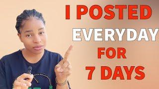 My observations on posting every single day for 7 days on YouTube #seo