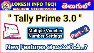 Tally Prime 3 0 Advaced Features in Telugu | PART-2 | By Lokesh