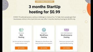 Siteground Hosting for 99 cents ($0.99) for 3 Months: 97% discount Offer (33 cents/month)