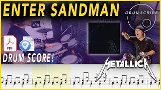 Enter Sandman - Metallica | Drum SCORE Sheet Music Play-Along | DRUMSCRIBE