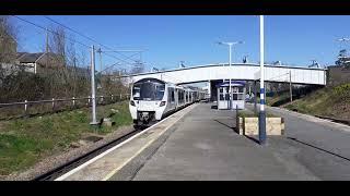 717007 departs Platform 1 at Bowes Park, 19.03.2022