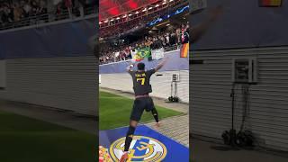 Vinicius Jnr giving his shirt away to a fan  #vinicius #viniciusjr #realmadrid #rmfc #football