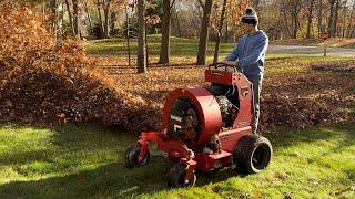 Leaf Cleanup!! Blowing leaves with a 3 man crew!