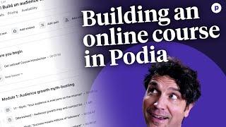 Building an online course in Podia