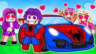 Rizzing Girls with the NEW $50,000,000 SPIDERMAN Car in Roblox Driving Empire!