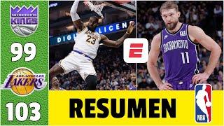 PARTIDAZO de LEBRON JAMES con 32 puntos para darle la VICTORIA a los LAKERS vs KINGS | Resumen | NBA