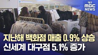 지난해 백화점 매출 0.9% 증가..대구에선 신세계 대구점 1조 5,744억 원으로 1위 | 대구MBC뉴스