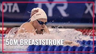 Winner Lilly King | 50 Breaststroke A Final | Phillips 66 International Team Trials