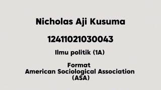 Format American Sociological Association (ASA)