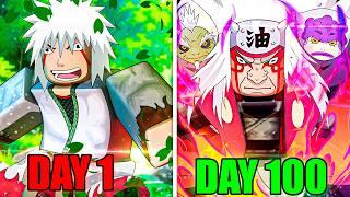 Spent 100 days Going From Noob To JIRAIYA In Shindo Life! Rellgames Shinobi Life 2