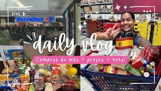 COMPRAS DO MÊS NA ESPANHA | Vlog no mercado + compare os preços com a sua cidade/destrito 