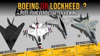 Boeing VS Lockheed Martin Military Aircraft Comparison 3D