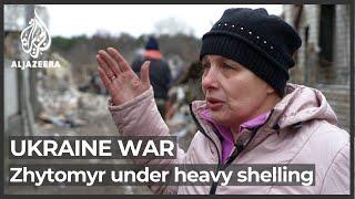 Ukraine war: Zhytomyr under heavy shelling as civilians pledge to fight