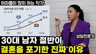 30대 남자 절반이 결혼을 포기하는 이유 | 30대 여자들의 착각