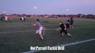 Hot Pursuit Tackling Drill - Youth Football Drills - Coach Parker - Tackle Drills