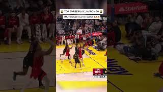 Jimmy Butler III clutch block vs Toronto Raptors 